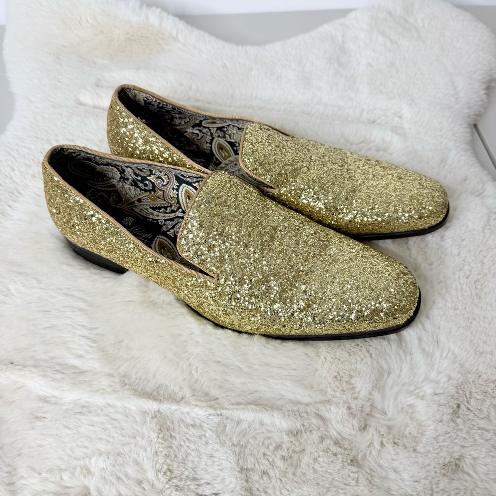 After Midnight Gold Glitter Loafers‎ for Men